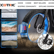Load image into Gallery viewer, Ecotric Bison-Matt Black 48v 17.5AH 1000W Big Fat Tire (NS-SON26LCD-BL)