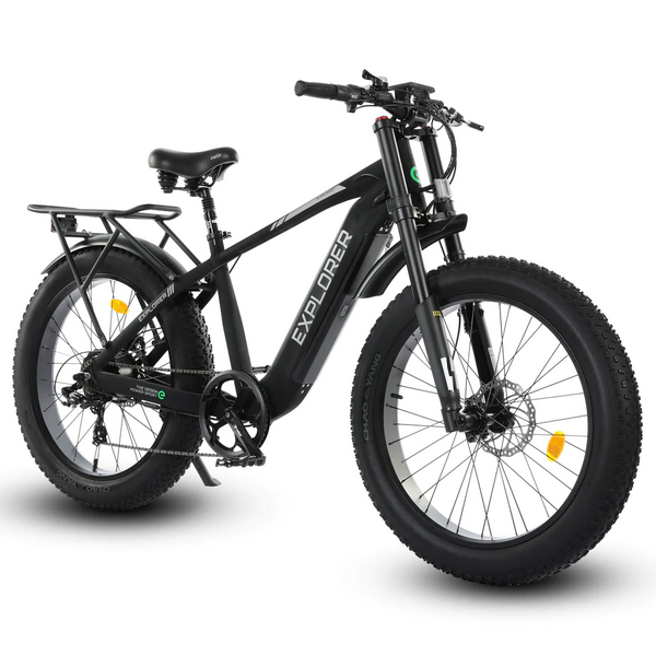 Ecotric Explorer 26 inches 48V Fat Tire Electric Bike with Rear Rack (EXP-MB)