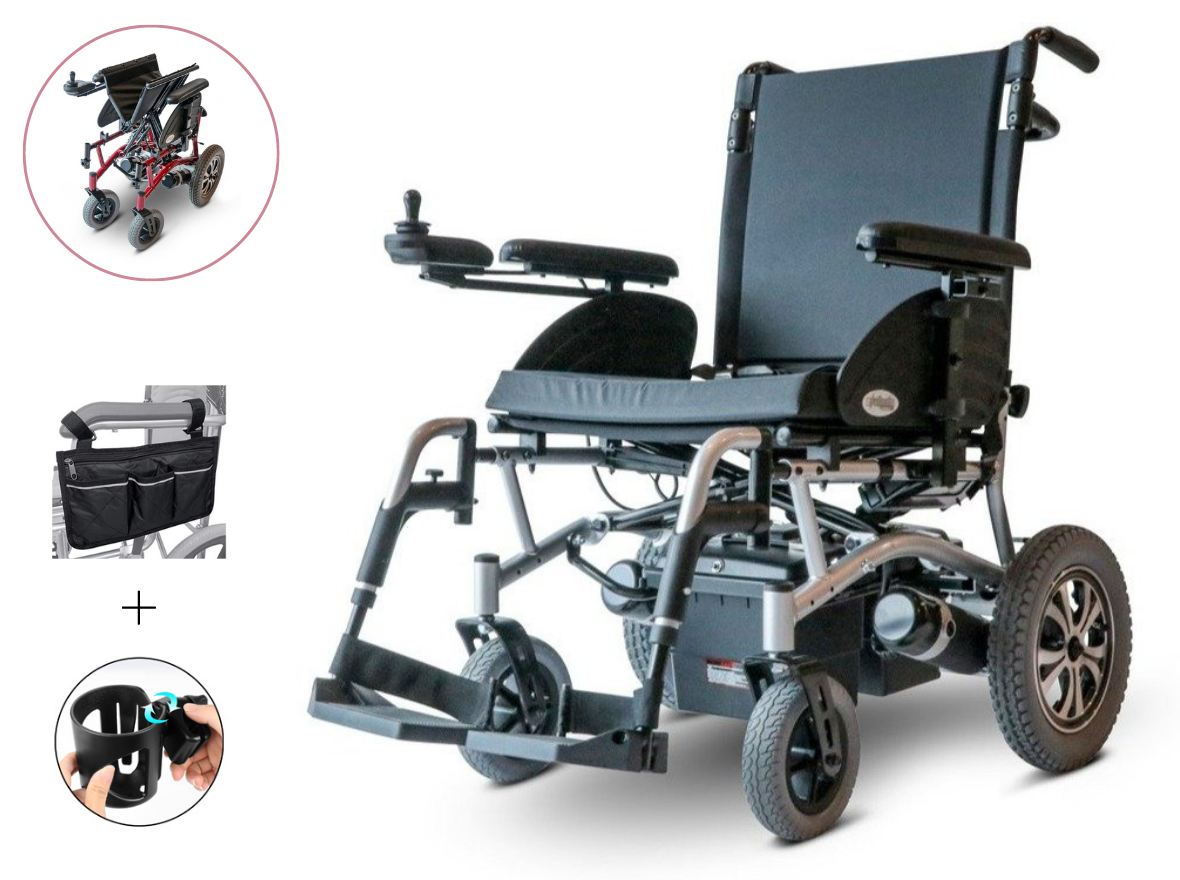Ewheels EW-M47 Folding Electric Wheelchair Lightweight Portable Powerchair