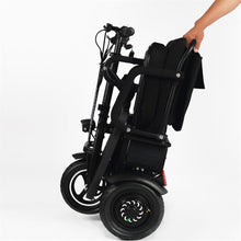 Load image into Gallery viewer, Folding Mobility Electric Trike 48v 700w Dual Motor Lithium Black