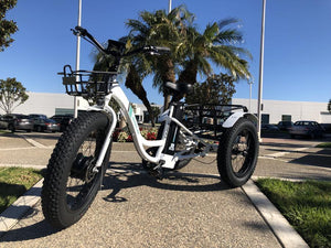 Emojo Caddy Electric Fat Tire 3 Wheel Tricycle/Trike Beach Cruiser - Ebikecentric