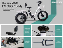 Load image into Gallery viewer, Emojo Caddy PRO Electric Fat Tire 3 Wheel Tricycle/Trike Beach Cruiser - Ebikecentric