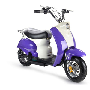 MotoTec Electric Moped Purple 24v - Ebikecentric