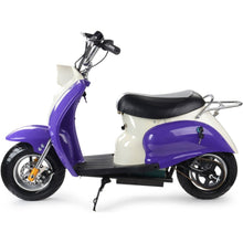 Load image into Gallery viewer, MotoTec Electric Moped Purple 24v - Ebikecentric