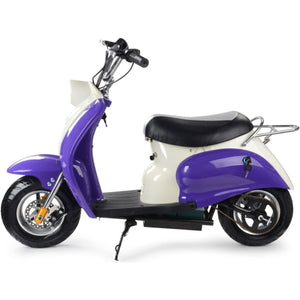 MotoTec Electric Moped Purple 24v - Ebikecentric