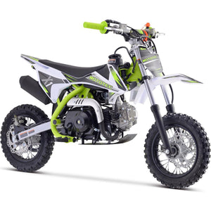 MotoTec X1 70cc 4-Stroke Gas Dirt Bike Green - Ebikecentric