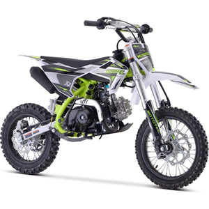 MotoTec X2 110cc 4-Stroke Gas Dirt Bike Green - Ebikecentric