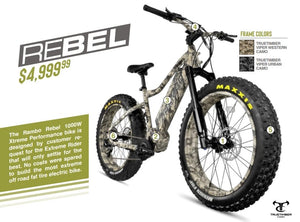 RAMBO REBEL 1000W 48V/21AH Fat Tire Electric Hunting Ebike 2021 Model - Ebikecentric