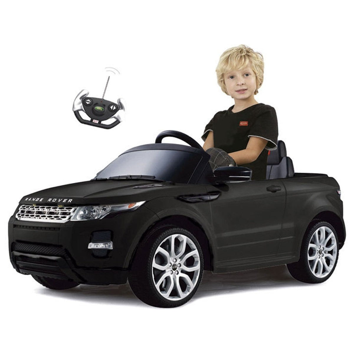 RASTAR Land Rover Evoque 12v Black Kids Ride On Toy Remote Controlled - Ebikecentric